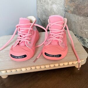 Pink High-Top Sneakers